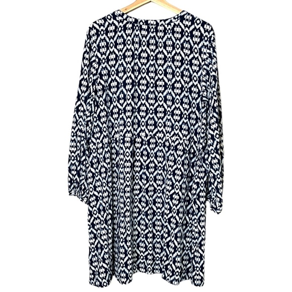 Old Navy, Navy and White Boho Midi Dress - Picture 3 of 7